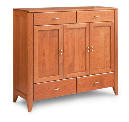 Justine 3 Door Dining Cabinet Dining Simply Amish Wood Smooth Cherry 