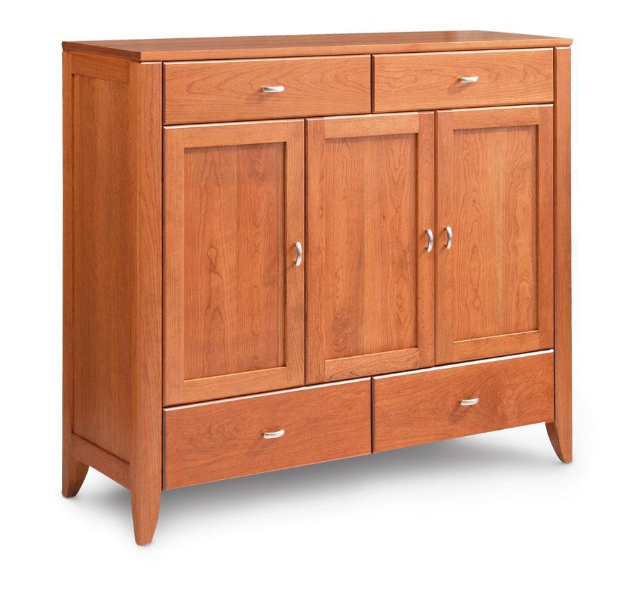 Justine 3 Door Dining Cabinet Dining Simply Amish Wood Smooth Cherry