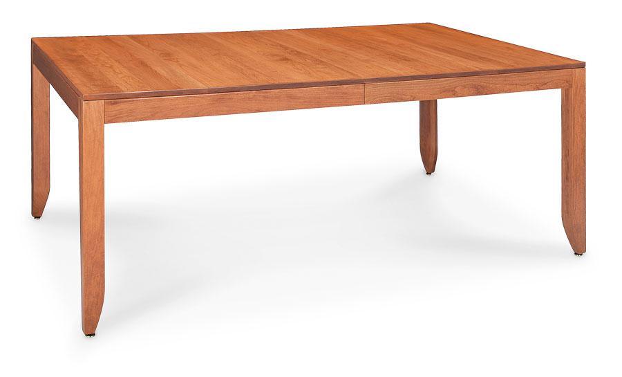 Justine Leg Table with Leaves- Small Dining Simply Amish 38 inch x48 inch 2-Leaves Smooth Cherry