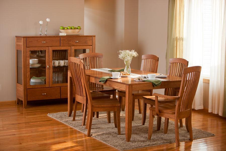 Justine Leg Table with Leaves- Small Dining Simply Amish