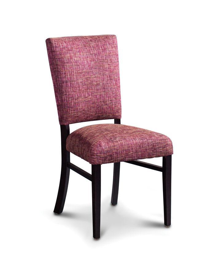 Karrige Side Chair Off Catalog Simply Amish Gray Performance Fabric Smooth Cherry 