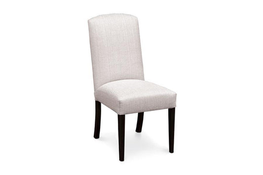 Lana Side Chair Dining Simply Amish Gray Performance Fabric Smooth Cherry 