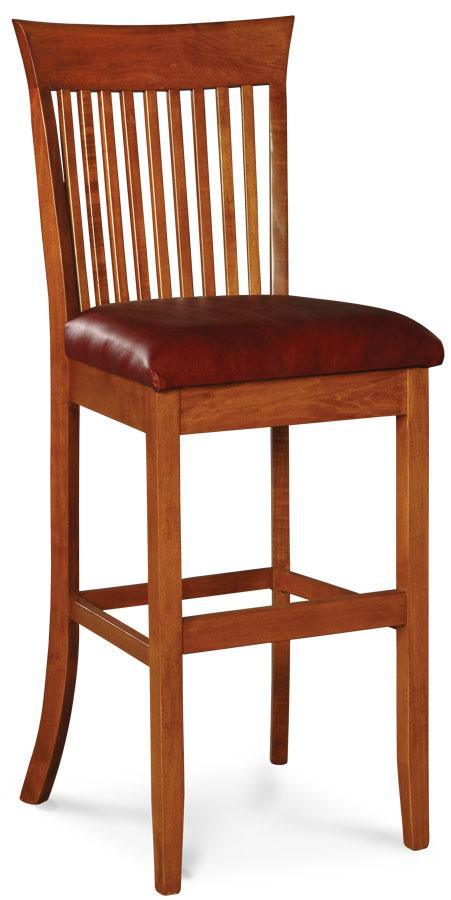 Loft Stationary Barstool Dining Simply Amish 24 inch Other Fabric Smooth Cherry
