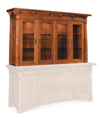 MaRyan Closed Hutch Top Dining Simply Amish 81 1/4 inch Beveled Smooth Cherry