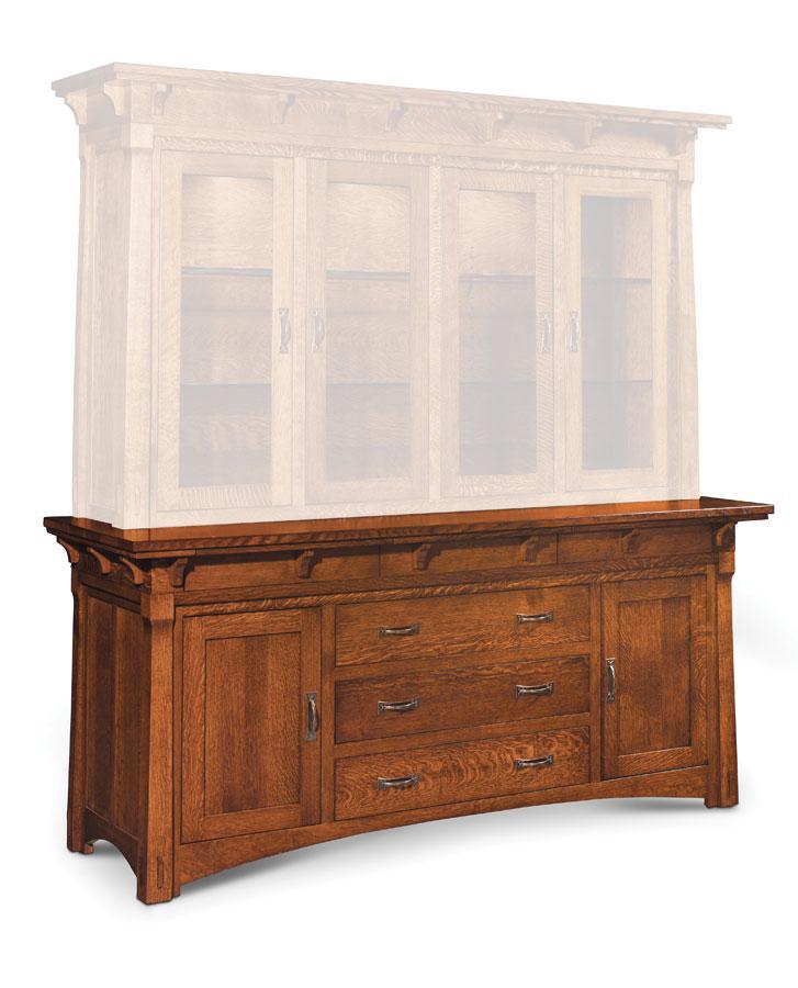 MaRyan Hutch Base, 81 1/4 inch Dining Simply Amish Smooth Cherry 