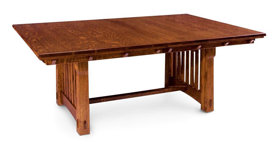 MaRyan Trestle Table Off Catalog Simply Amish 42 inch x72 inch Solid Top Smooth Cherry