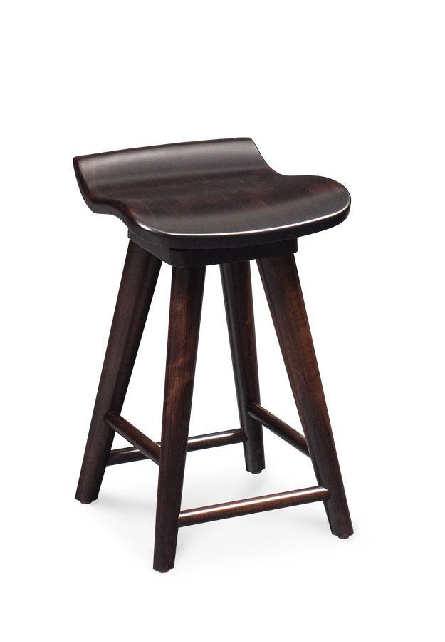 Mason Swivel Barstool Dining Simply Amish 24 inches Wood Smooth Cherry