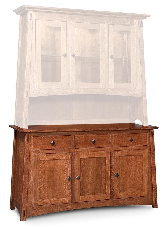 McCoy Hutch Base Dining Simply Amish 60 inch Smooth Cherry
