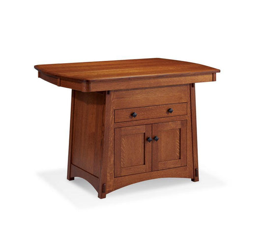 McCoy Island Table Dining Simply Amish Smooth Cherry 