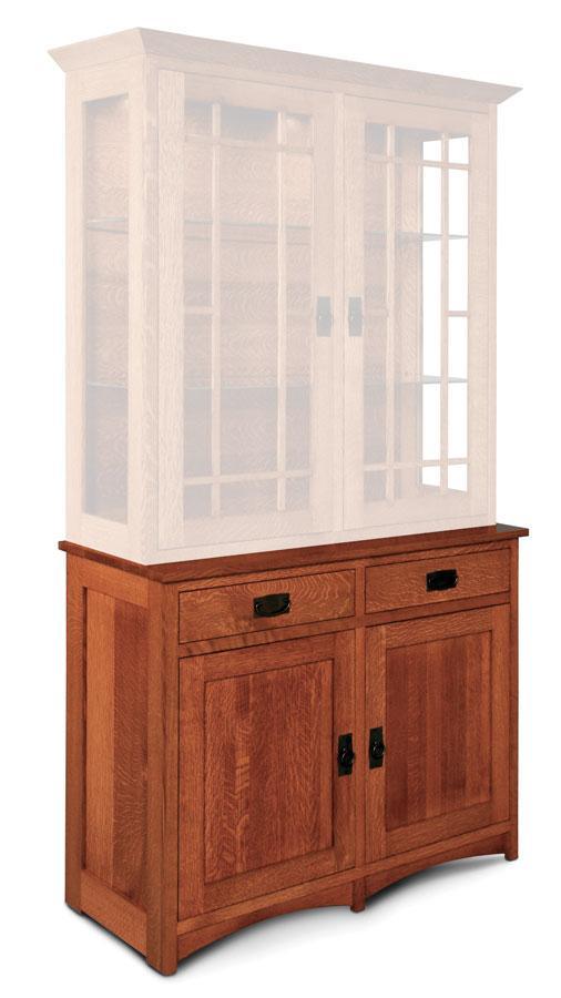 Prairie Mission Hutch Base Dining Simply Amish 42 inch w 18 inch Smooth Cherry