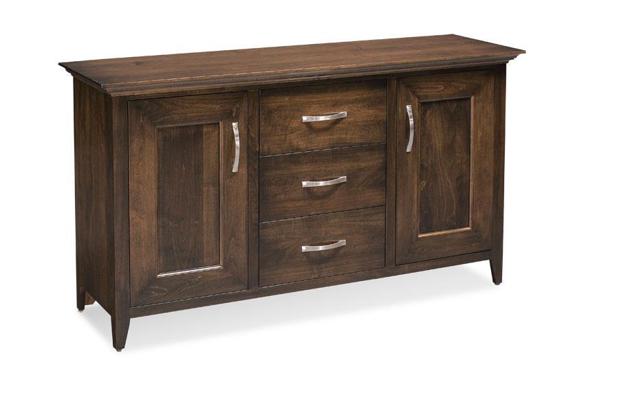 Riverview Buffet Off Catalog Simply Amish 64 inch Smooth Cherry 