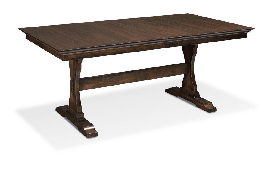 Riverview Trestle II Table Off Catalog Simply Amish 36 inch x48 inch Solid Top Smooth Cherry