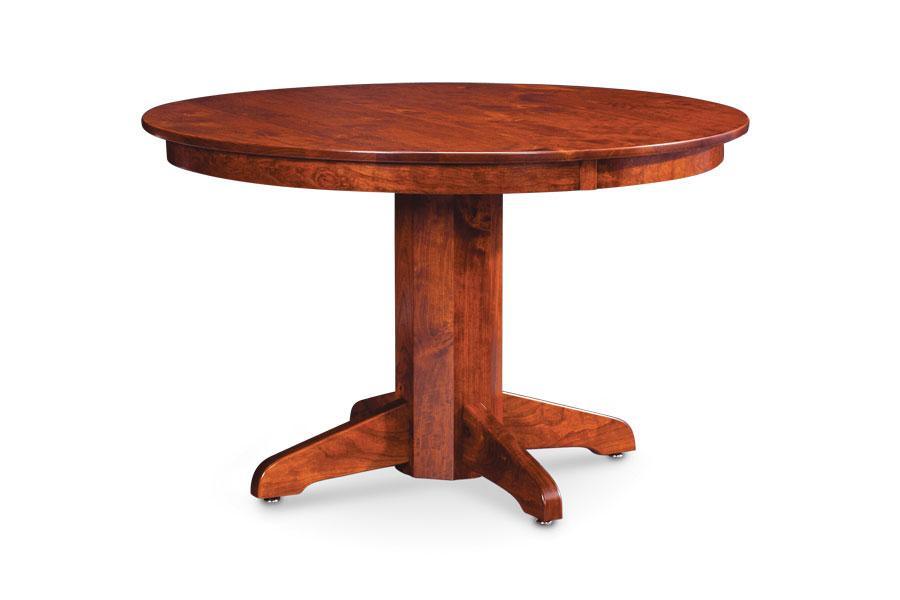 Shenandoah Single Pedestal Table with Leaves- Large Dining Simply Amish
