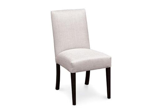 Theo Side Chair Off Catalog Simply Amish Gray Performance Fabric Smooth Cherry