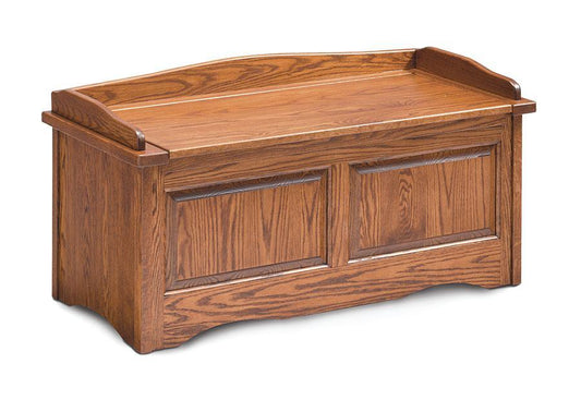 Raised Panel Storage Bench Off Catalog Simply Amish Premium Cherry