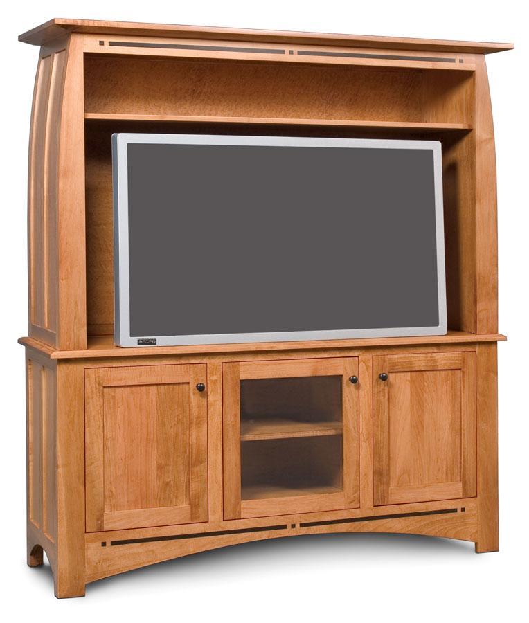 Aspen 2-Piece Widescreen Center with Inlay Living Simply Amish Smooth Cherry 