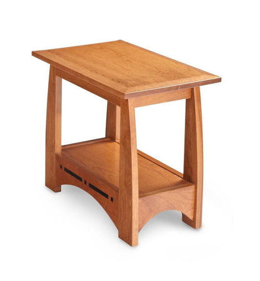 Aspen Chair Side Table with Inlay Living Simply Amish 