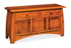 Aspen Console Cabinet Living Simply Amish 54 inches Smooth Cherry