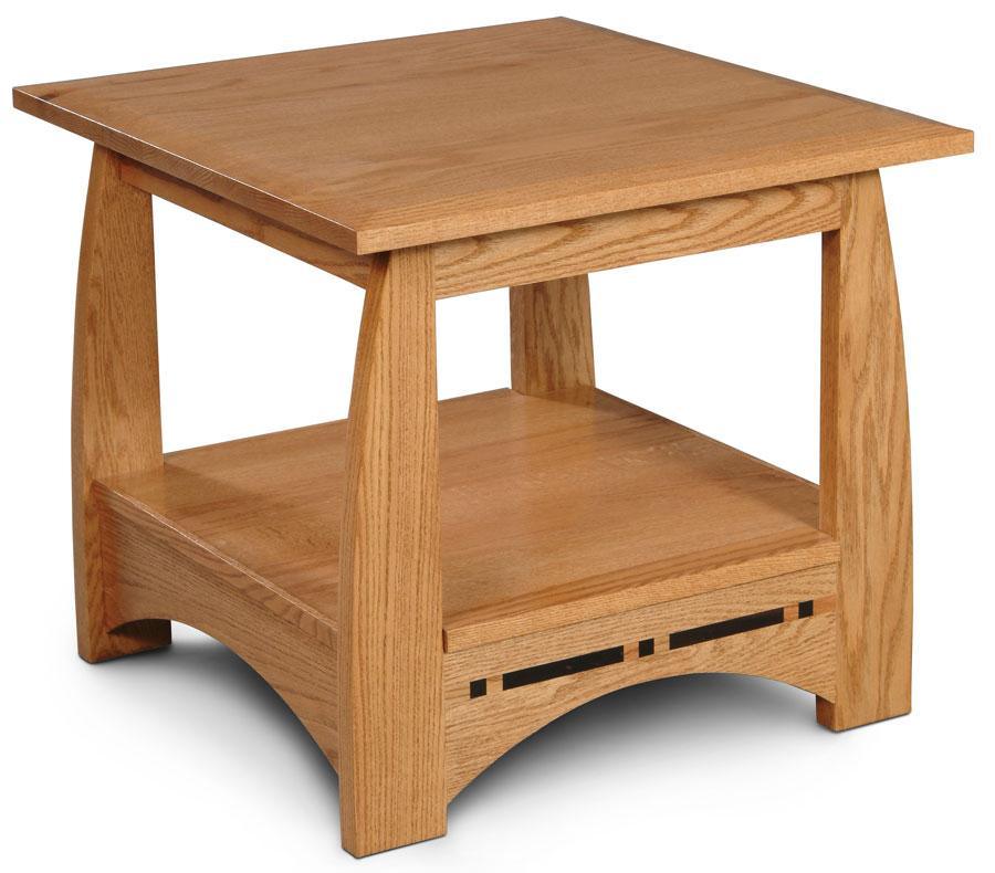Aspen End Table with Inlay Living Simply Amish 