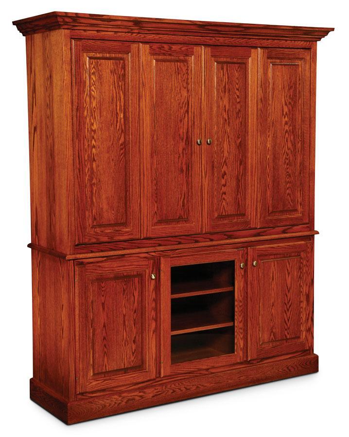 Classic 2-Piece Widescreen Center Off Catalog Simply Amish Smooth Cherry 
