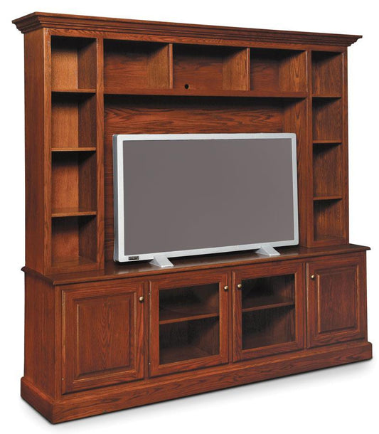 Classic Deluxe Entertainment Center Off Catalog Simply Amish Smooth Cherry