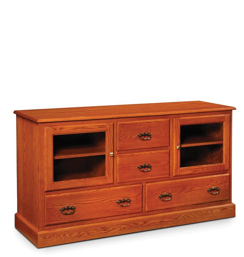 Classic TV Stand Off Catalog Simply Amish 61 1/2 inch Smooth Cherry 