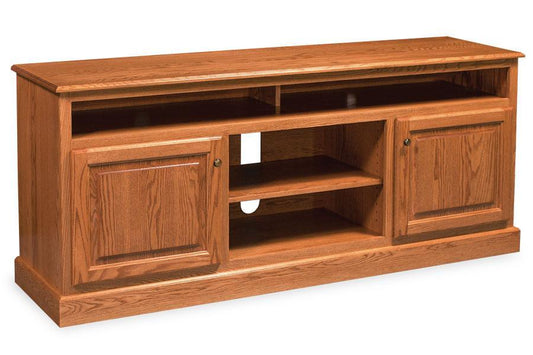 Classic TV Stand with Soundbar Shelf Off Catalog Simply Amish 55 1/2 inch w Smooth Cherry