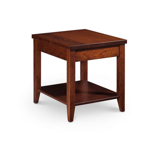 Crawford End Table with Shelf Living Simply Amish 