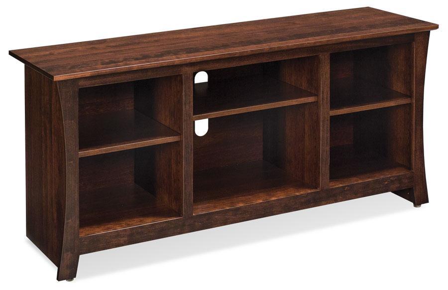 Garrett TV Console with No Doors Off Catalog Simply Amish 54 inch w Smooth Cherry 