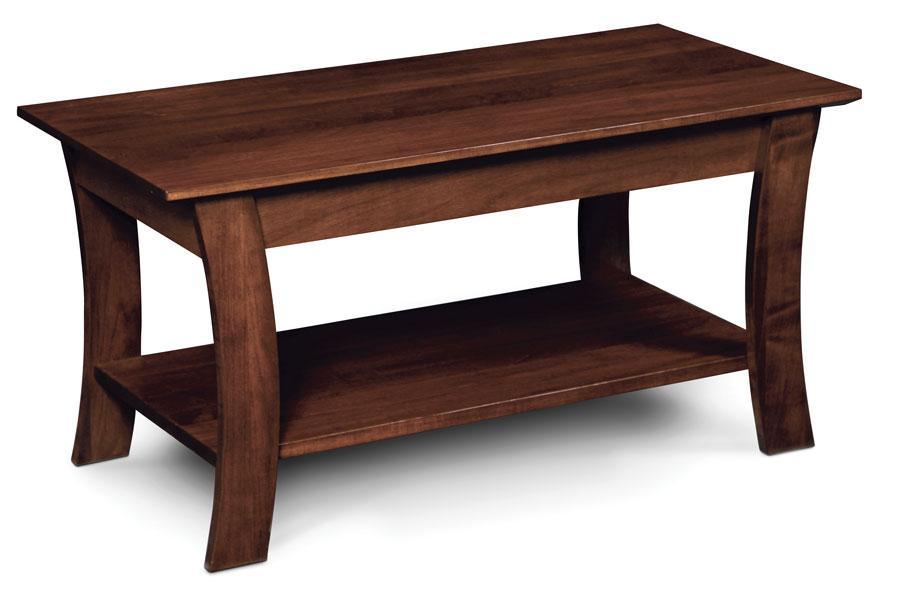 Grace Coffee Table Living Simply Amish 36 inch x18 inch Smooth Cherry 