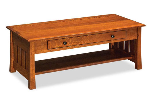 Hudson Coffee Table Off Catalog Simply Amish Smooth Cherry