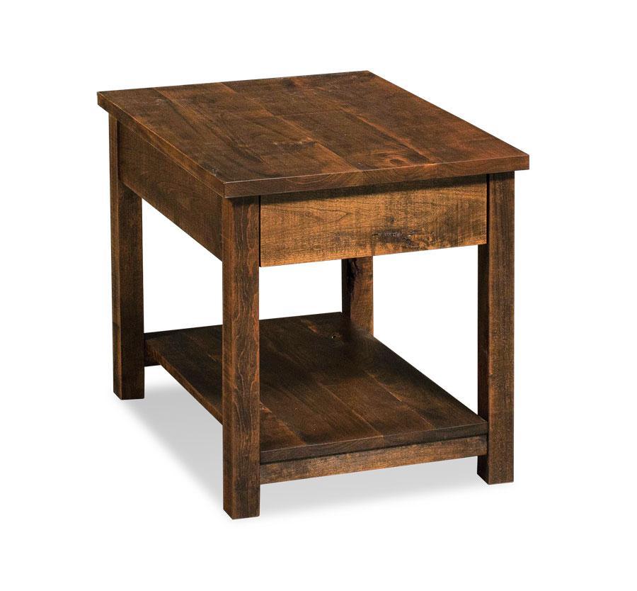 Incognito End Table Off Catalog Simply Amish 16 inches Smooth Cherry 