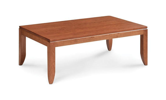 Justine Coffee Table Living Simply Amish 42 inch x22 inch Smooth Cherry 