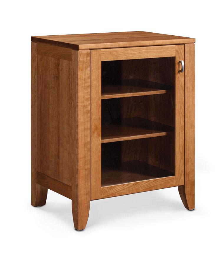 Justine Media Storage Cabinet Living Simply Amish Smooth Cherry 