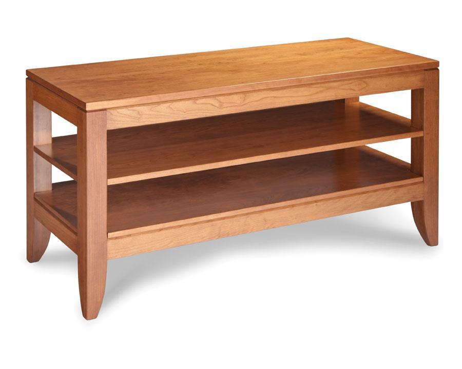 Justine Open TV Stand Living Simply Amish 40 inch w Smooth Cherry 