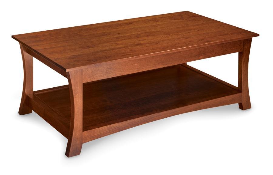 Loft Coffee Table Living Simply Amish 42 inch w Smooth Cherry 