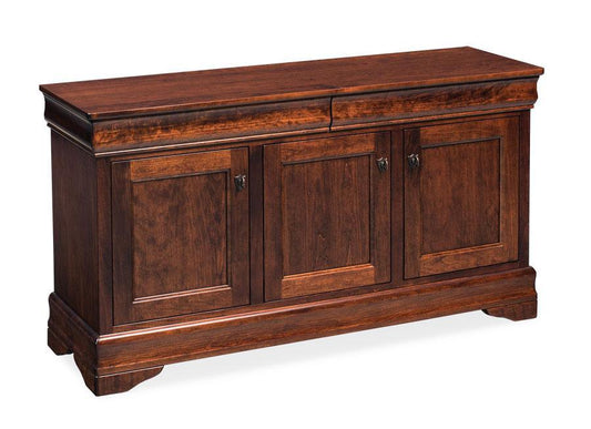 Louis Phillipe Console Cabinet Off Catalog Simply Amish 54 inches Smooth Cherry 