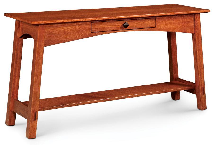 McCoy 1-Drawer Sofa Table Living Simply Amish Smooth Cherry 
