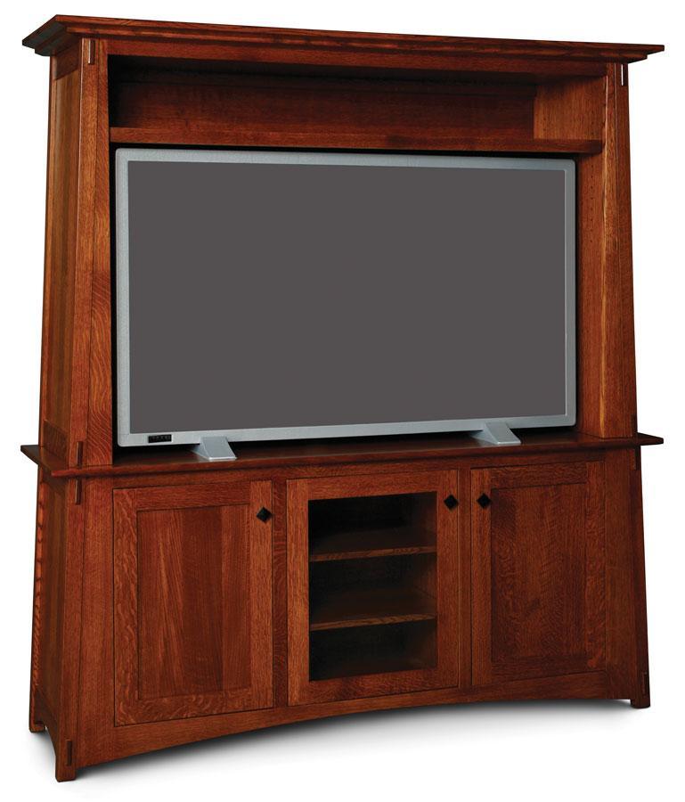 McCoy 2-Piece Widescreen Center Living Simply Amish Smooth Cherry 