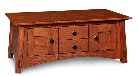 McCoy Cabinet Coffee Table Living Simply Amish Smooth Cherry 