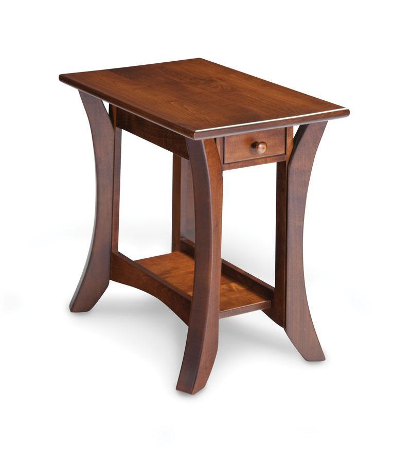 Park Avenue 1-Drawer Open Chair Side Table Living Simply Amish 