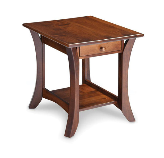 Park Avenue 1-Drawer Open End Table Living Simply Amish 