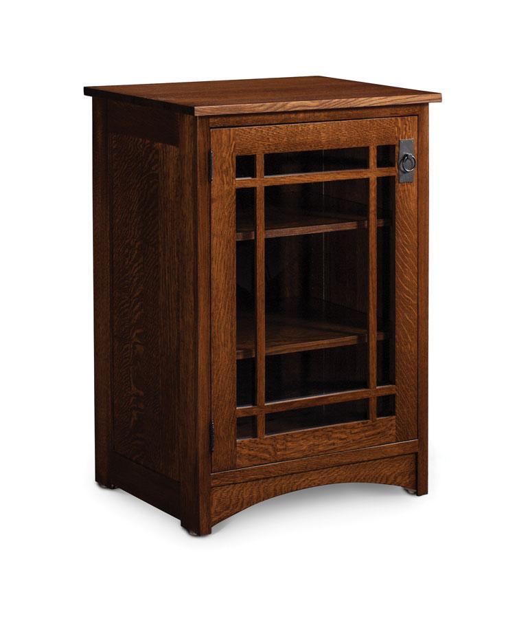 Prairie Mission Media Storage Cabinet Living Simply Amish Smooth Cherry 