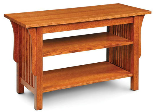 Prairie Mission Widescreen Open TV Stand Living Simply Amish 40 inch Smooth Cherry 
