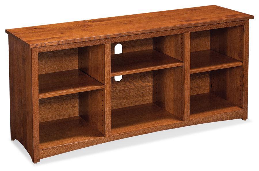 San Miguel TV Console with No Doors Off Catalog Simply Amish 54 inch Smooth Cherry 