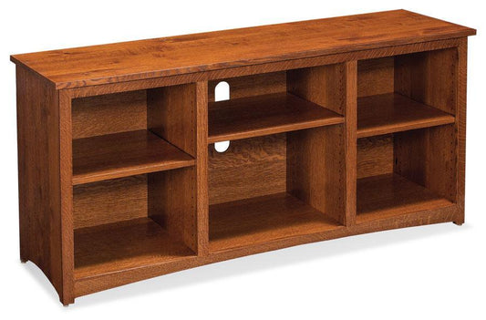 San Miguel TV Console with No Doors Off Catalog Simply Amish 54 inch Smooth Cherry