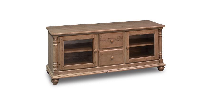 Savannah TV Console Off Catalog Simply Amish 62 inch Smooth Cherry 