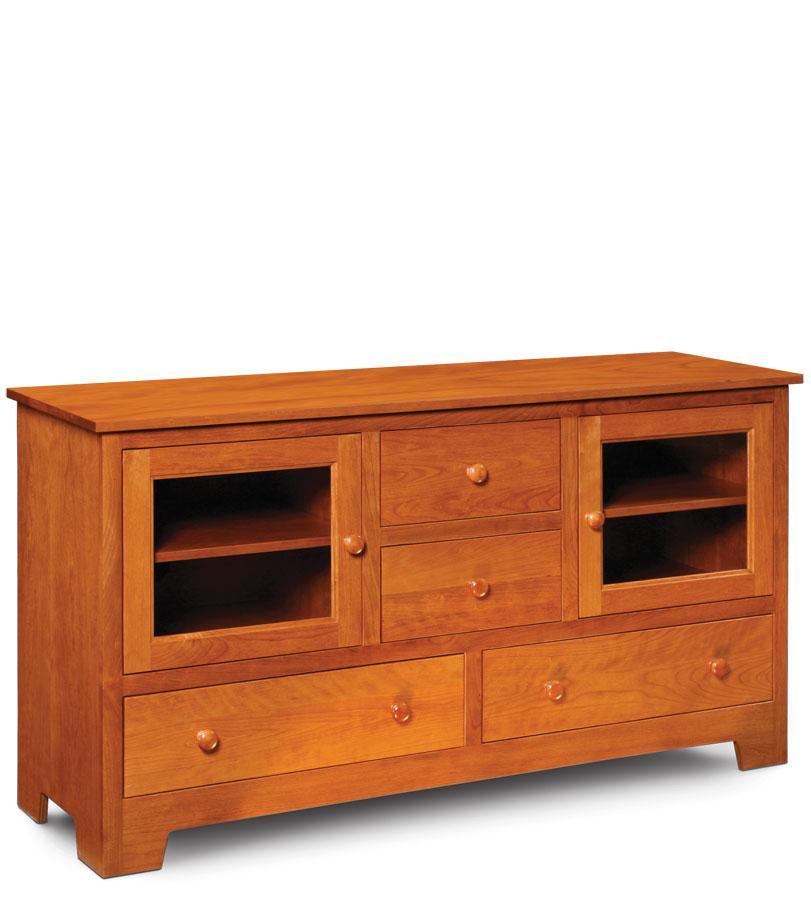 Shaker TV Stand Off Catalog Simply Amish 61 1/2 inch Smooth Cherry 