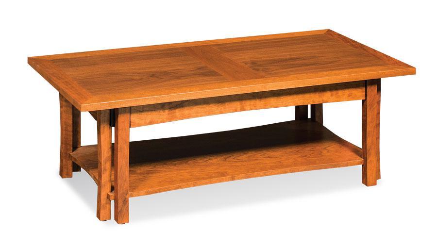 Sheridan Coffee Table Off Catalog Simply Amish 42 inches Smooth Cherry 