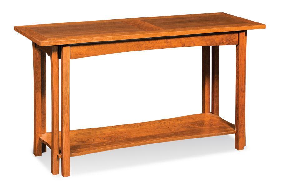 Sheridan Sofa Table with Shelf Off Catalog Simply Amish Smooth Cherry 